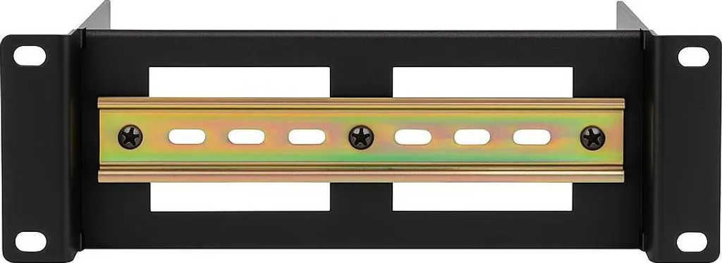 Rail DIN réglable en profondeur 2U pour baie informatique 10"