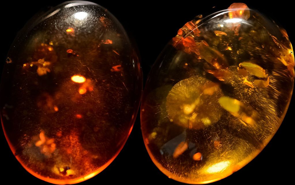 1 HIGH CLASS! Natürliche Bernstein / Amber Cabochons, UNGLAUBLICHE 25 x 18 mm!