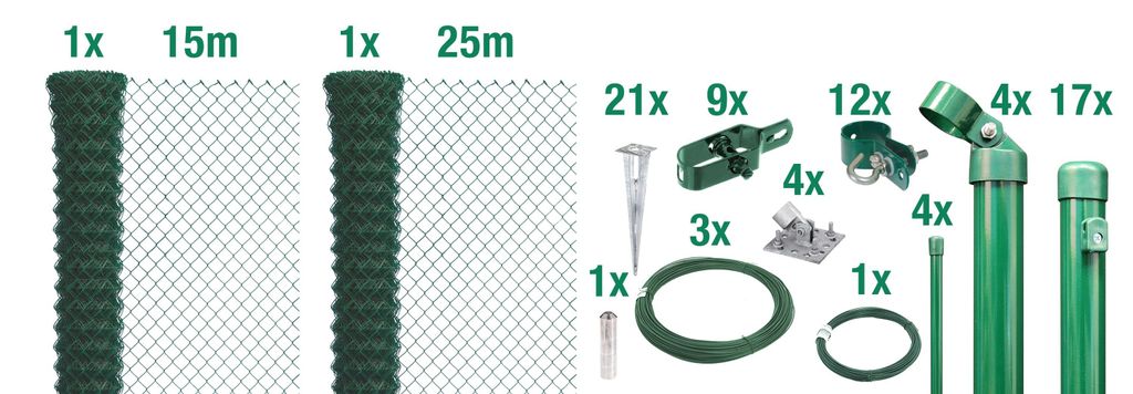 Alberts Maschendrahtzaun, Höhe 150 cm, Länge 40 m, Produktbild 