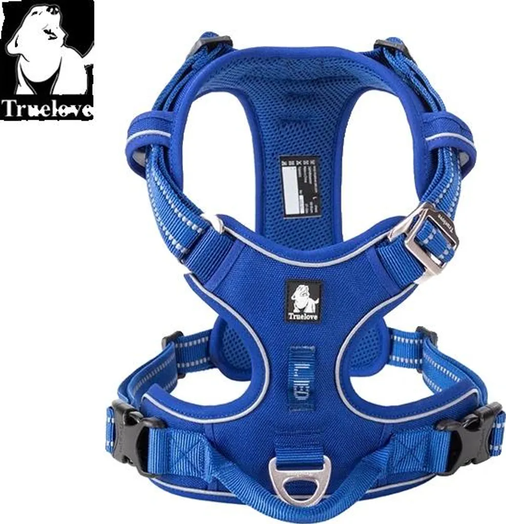 Pettorina Cane Robusta L Blu Reale - Riflettente e Antiesplosione