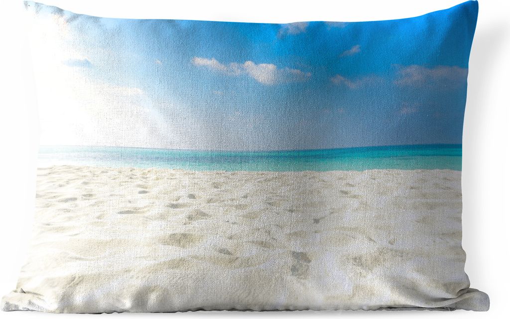 MuchoWow Outdoor Kissen - Tropisch - Strand - Meer - 60x40 cm - Wetterfest - Lounge Kissen - Zierkissen - Kissen für Innenräume