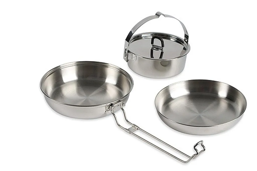 Fini la Vaisselle Fragile : Camp Set Regular Inox pour Camping Durable