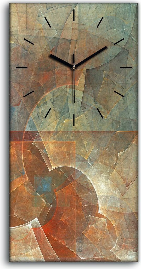 Leinwand Uhr Küche Wohnzimmer Bild Geräuschlos Kunstdruck 30x60 Abstrakte Kunst - schwarze Hände