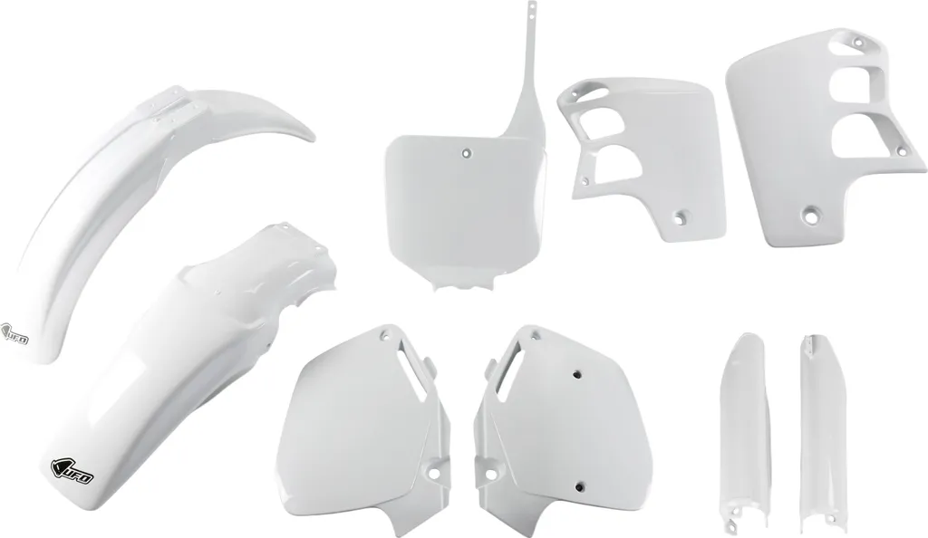 Kit UFO PLAST 9 pièces blanc OEM haute résistance pour Honda CR 500 91-94