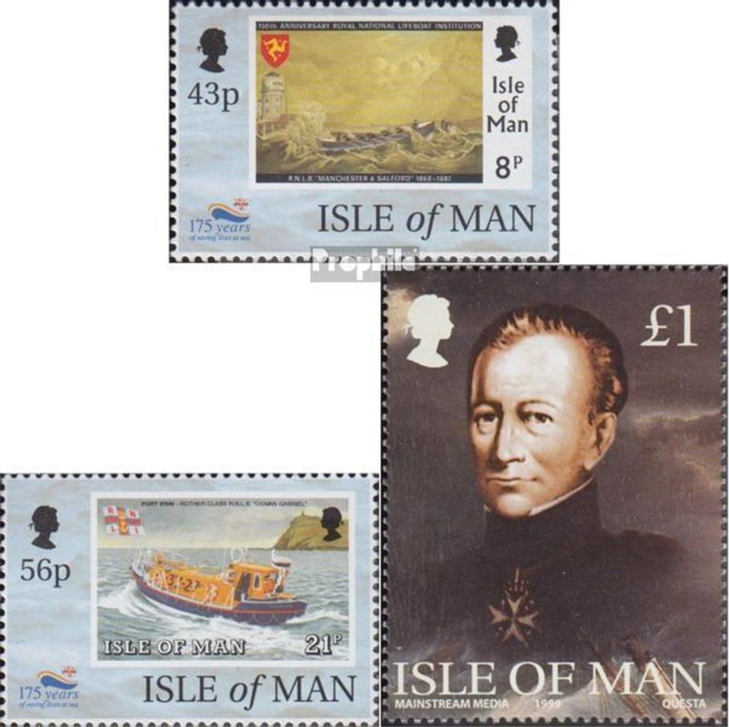 Briefmarken GB - Isle of Man 1999 Mi 796-798 (kompl.Ausg.) postfrisch Lebensrettung
