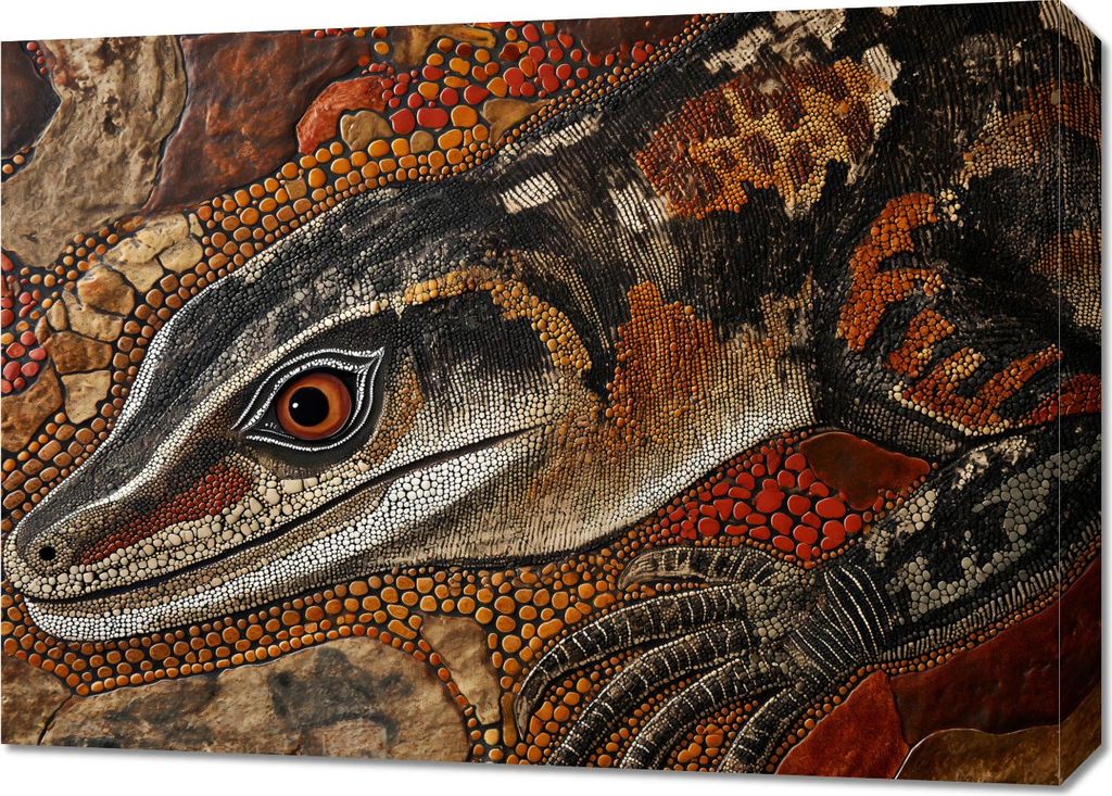 Bild 70x50cm Auge der Eidechse