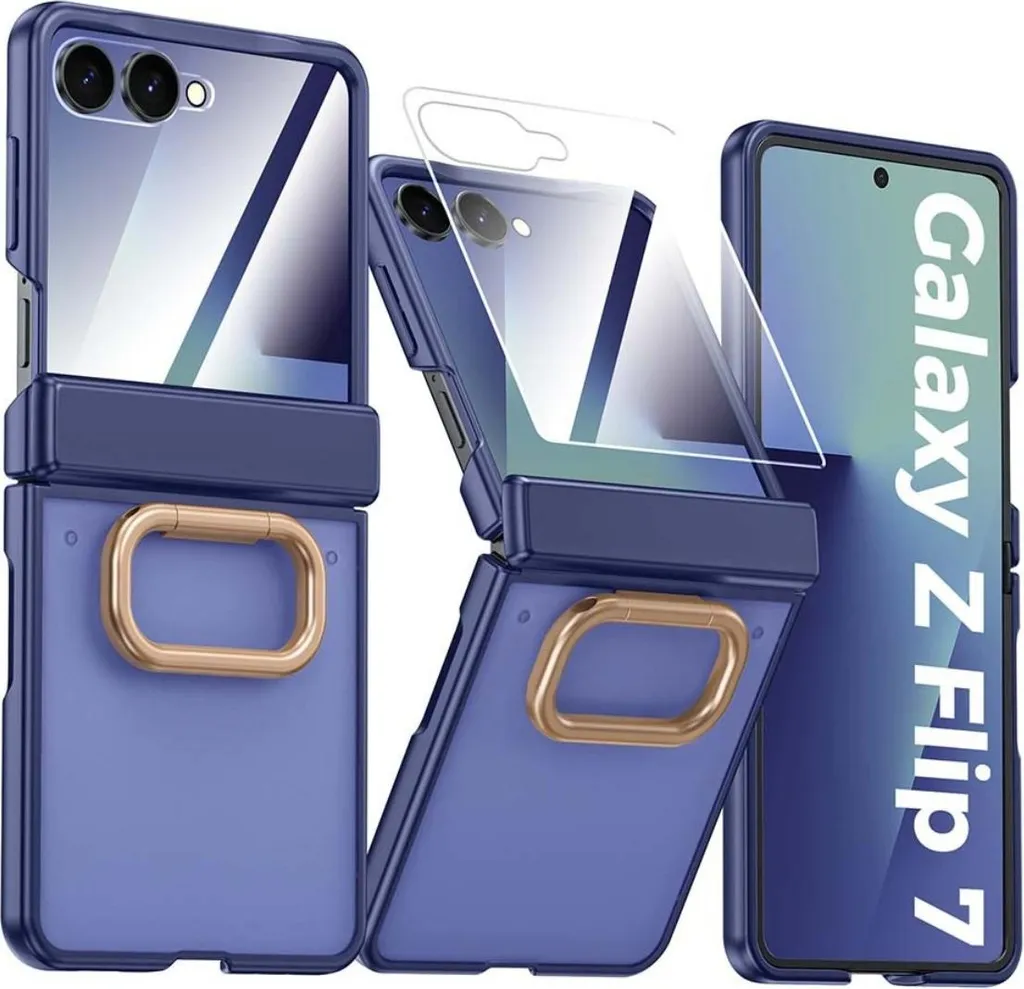 Offerta Custodia Blu Samsung Galaxy Z Flip7 - Protezione PC Premium