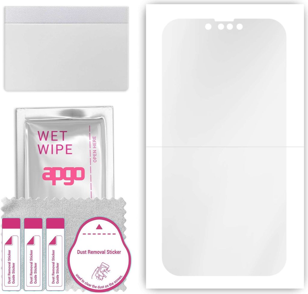 apgo Hydrogel Schutzfolie, Klar, kompatibel mit Apple iPhone 14 Plus, flexibele Displayschutzfolie, Folie mit Positionierhilfe, kratzfest, einfache...