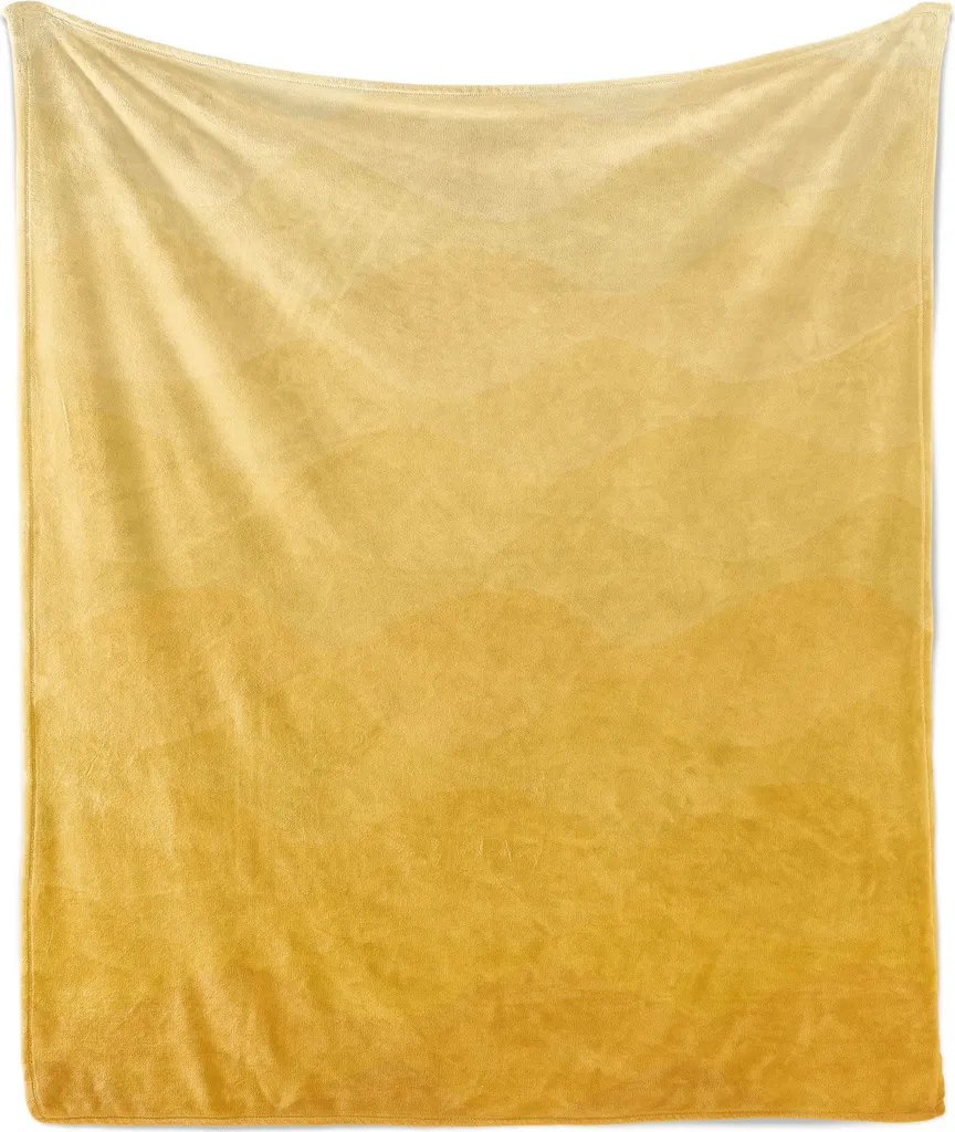 Coperta Flanella ABAKUHAUS 175x230 Giallo Senape - Offerta Casa