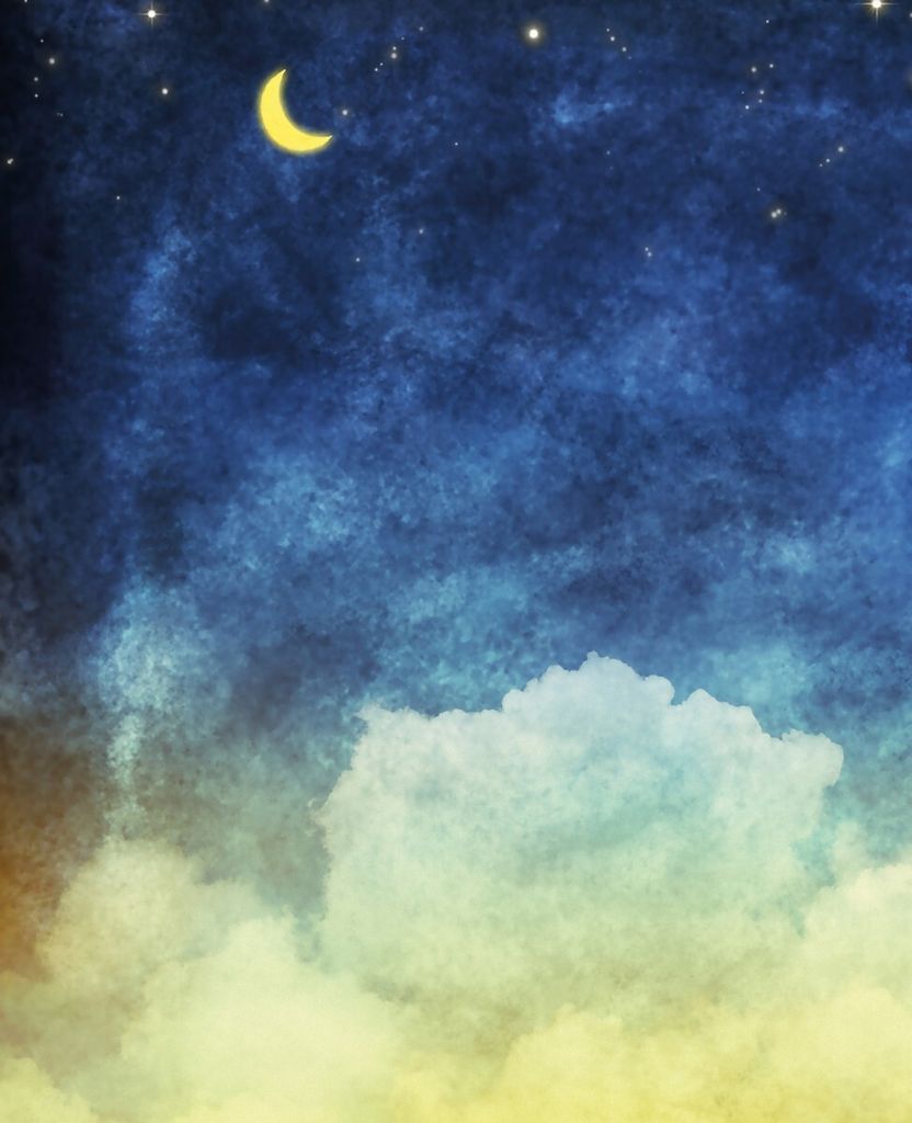 Wallario Sticker / Aufkleber für Kühlschrank / Geschirrspüler / Küchenschränke, selbstklebende Folie - 60 x 80 cm, Motiv: Wolkenhimmel mit Mon...