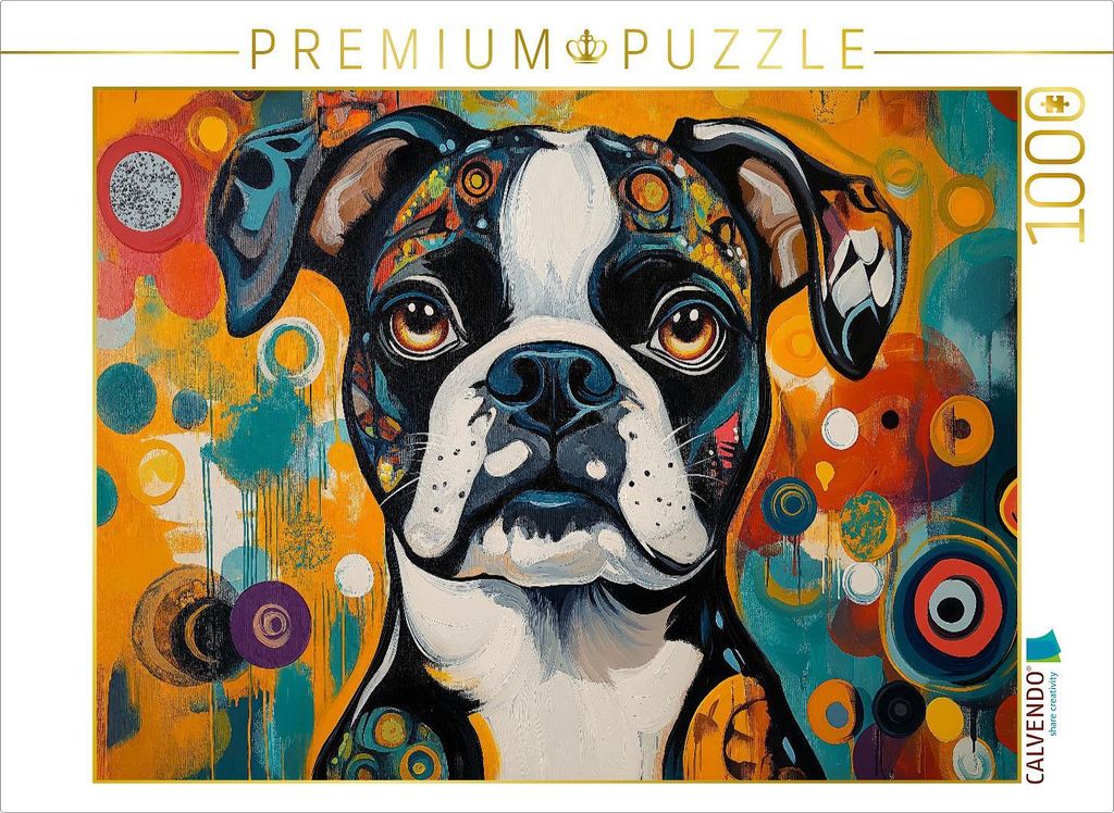 CALVENDO Puzzle Kringel-Boxer | 1000 Teile Lege-Größe 64x48cm Foto-Puzzle für glückliche Stunden