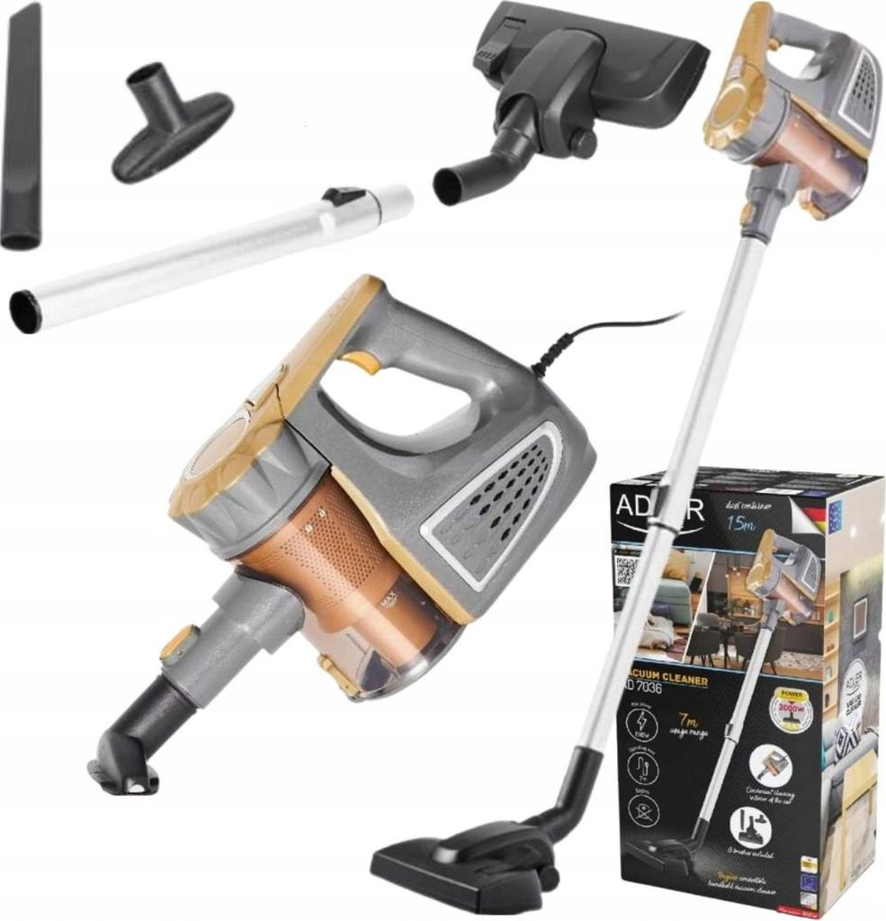 Staubsauger Adler Ad 7036 800W Beutellos 1,5L Waschfilter 7M Reichweite