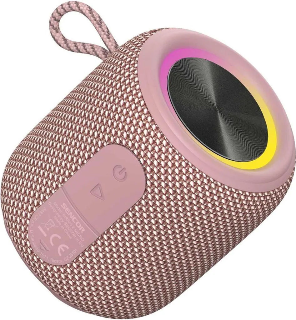 Mini Enceinte Nomade Bluetooth SENCOR SIRIUS 2 MICRO Coloris Rose Pastel