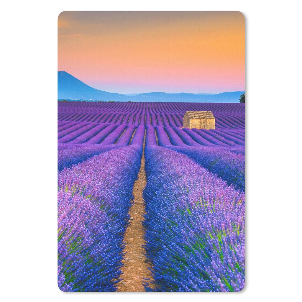 MuchoWow Mauspad Mousepad Lavendel - Lila - Blumen 18x27 cm - Mousepads - Maus Mat - Pad - Mausunterlage