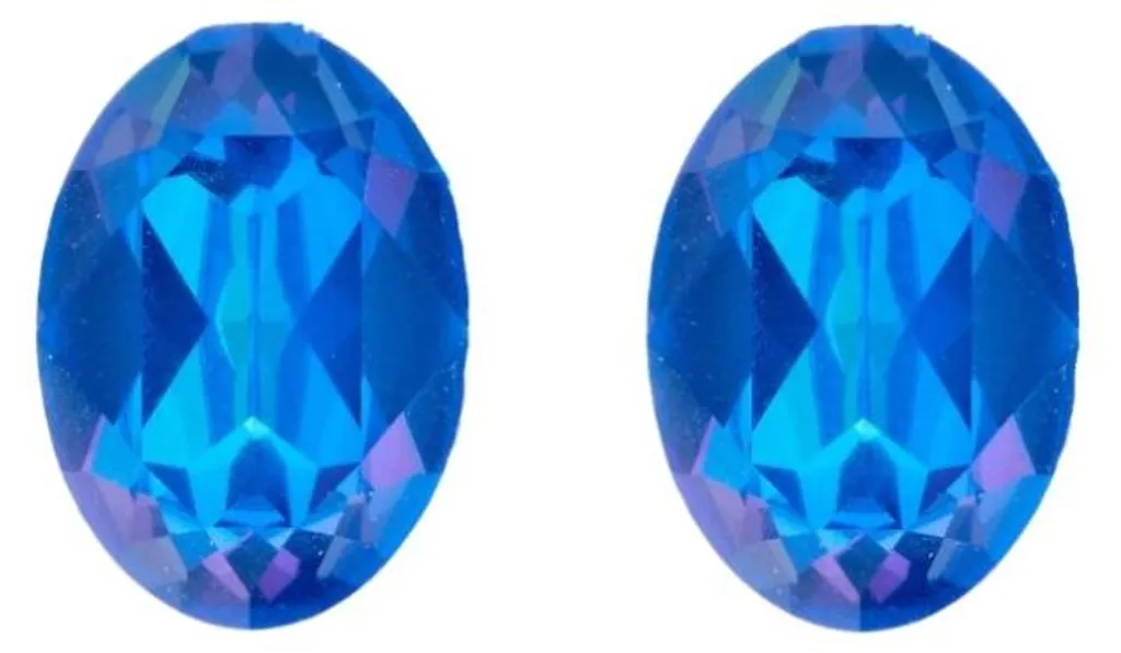 Boucles d'oreilles anti-allergies avec cristaux Swarovski bleus Dawn