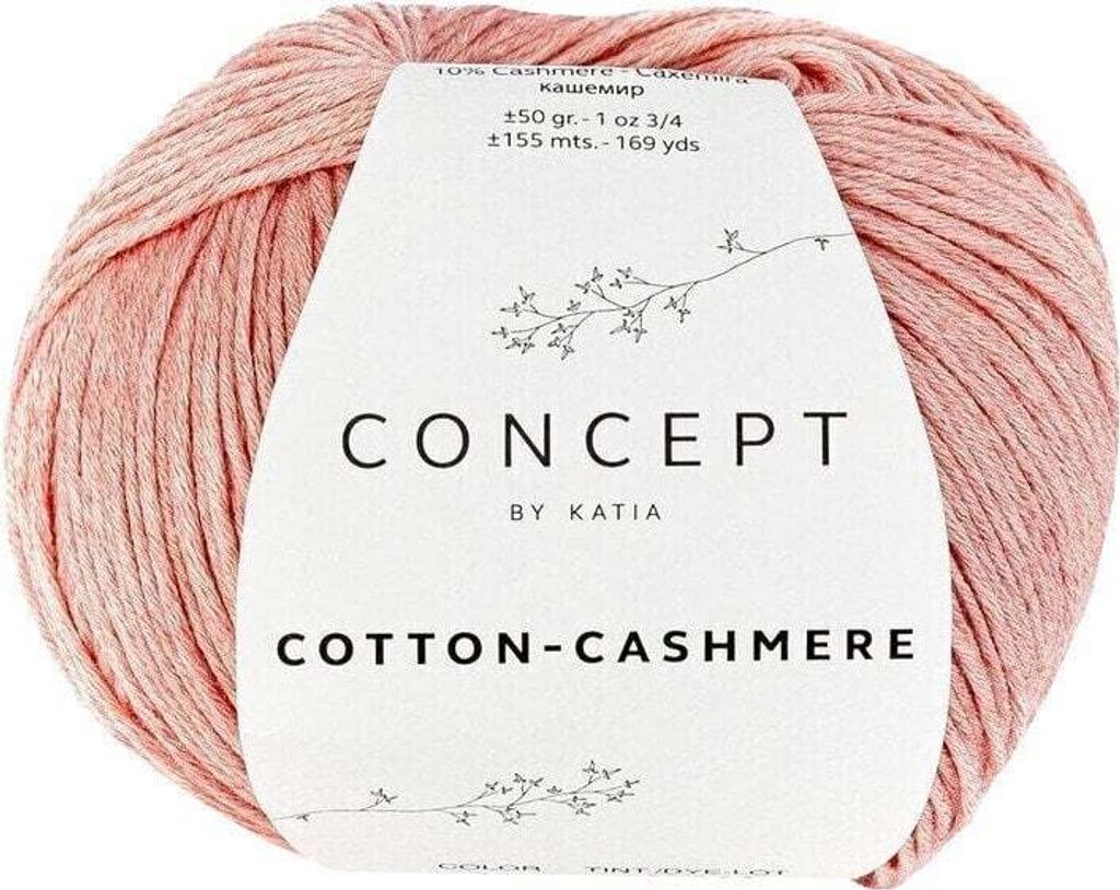 Katia Bawełna Cashmere 72 Salmon Range Przędza dziewiarska Zdjęcie produktu 