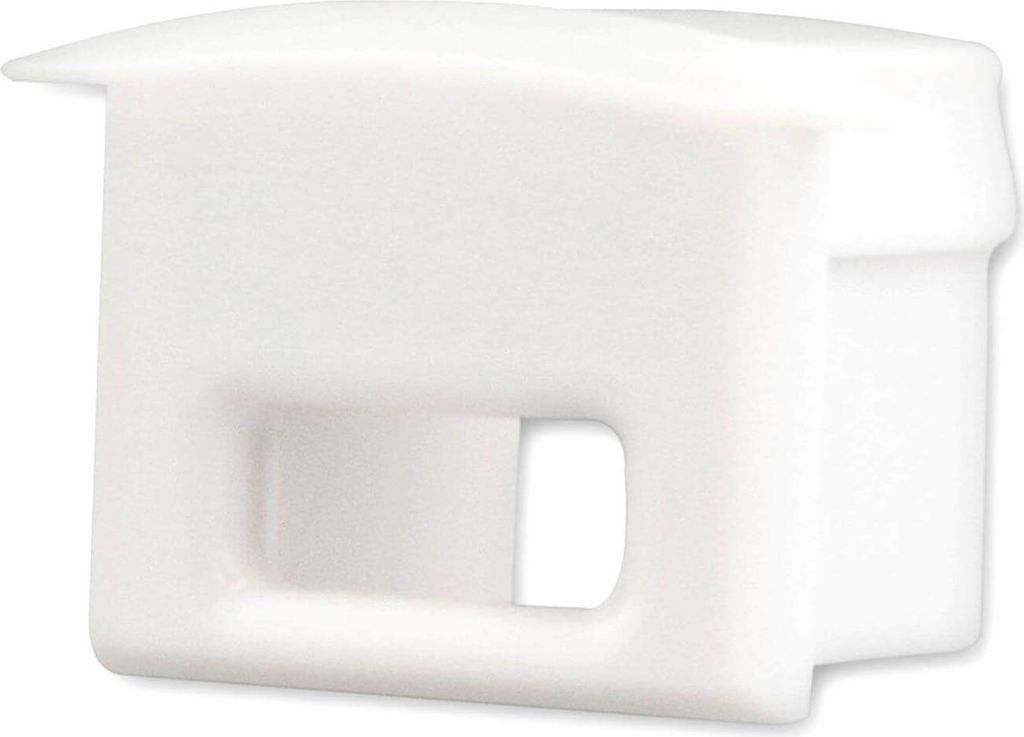 ISOLED Endkappe EC8W für Profil DIVE12 mit Kabeldurchführung, weiß, 1 STK