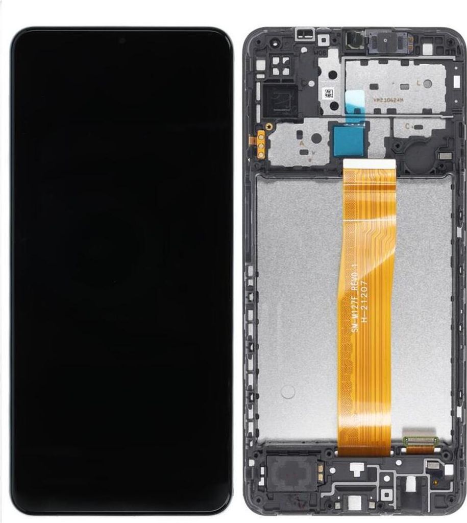 Original LCD Display Touchscreen Bildschirm Rahmen Schwarz für Samsung Galaxy M12 M127F