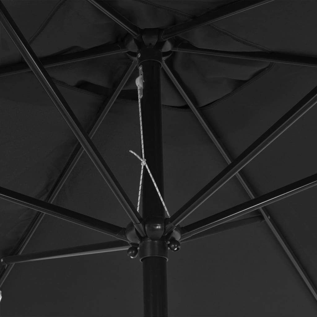 vidaXL Parasol avec mât métallique 300 x 200 cm Anthracite Image du produit 
