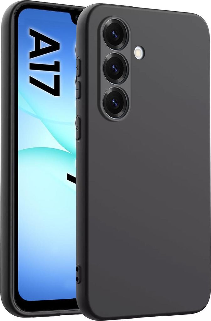 Hülle für Samsung Galaxy A17 Handyhülle Back Cover Silikon Case Bumper in Schwarz