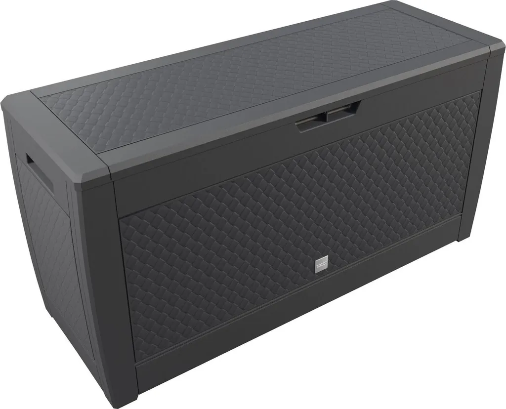 Coffre de jardin anti-UV 310 L anthracite : protégez vos coussins