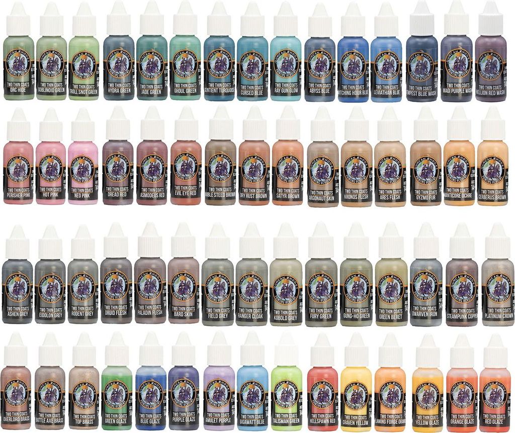 Two Thin Coats Acryl Miniaturenfarben-Set 2. Welle (Wave 2) - 60 x 15 ml