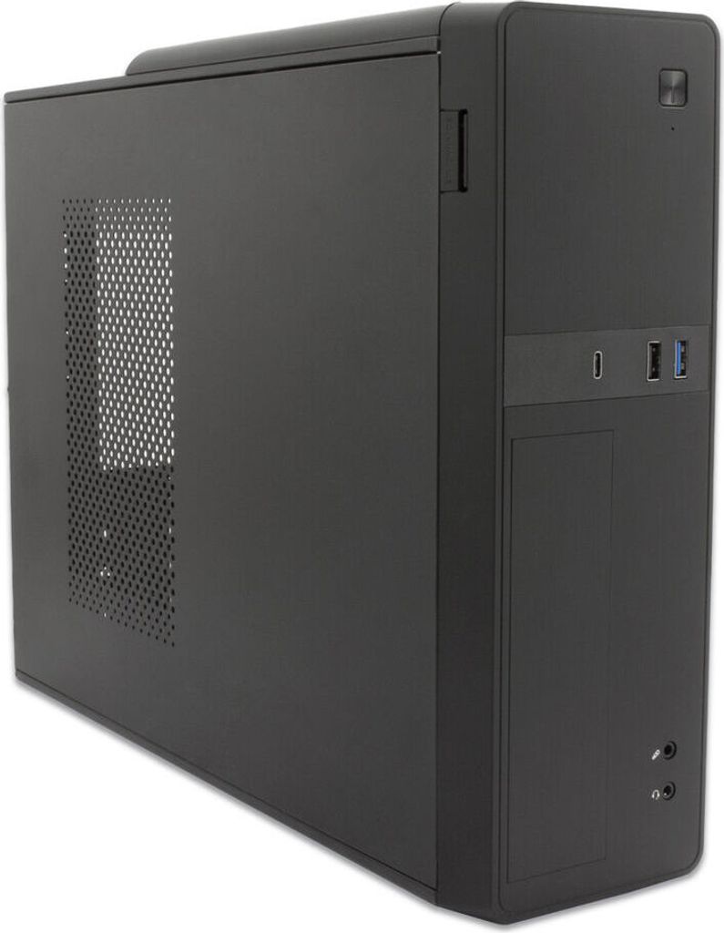 CoolBox T310 Slim MATX USB-C Schwarz + Netzgerät 500W