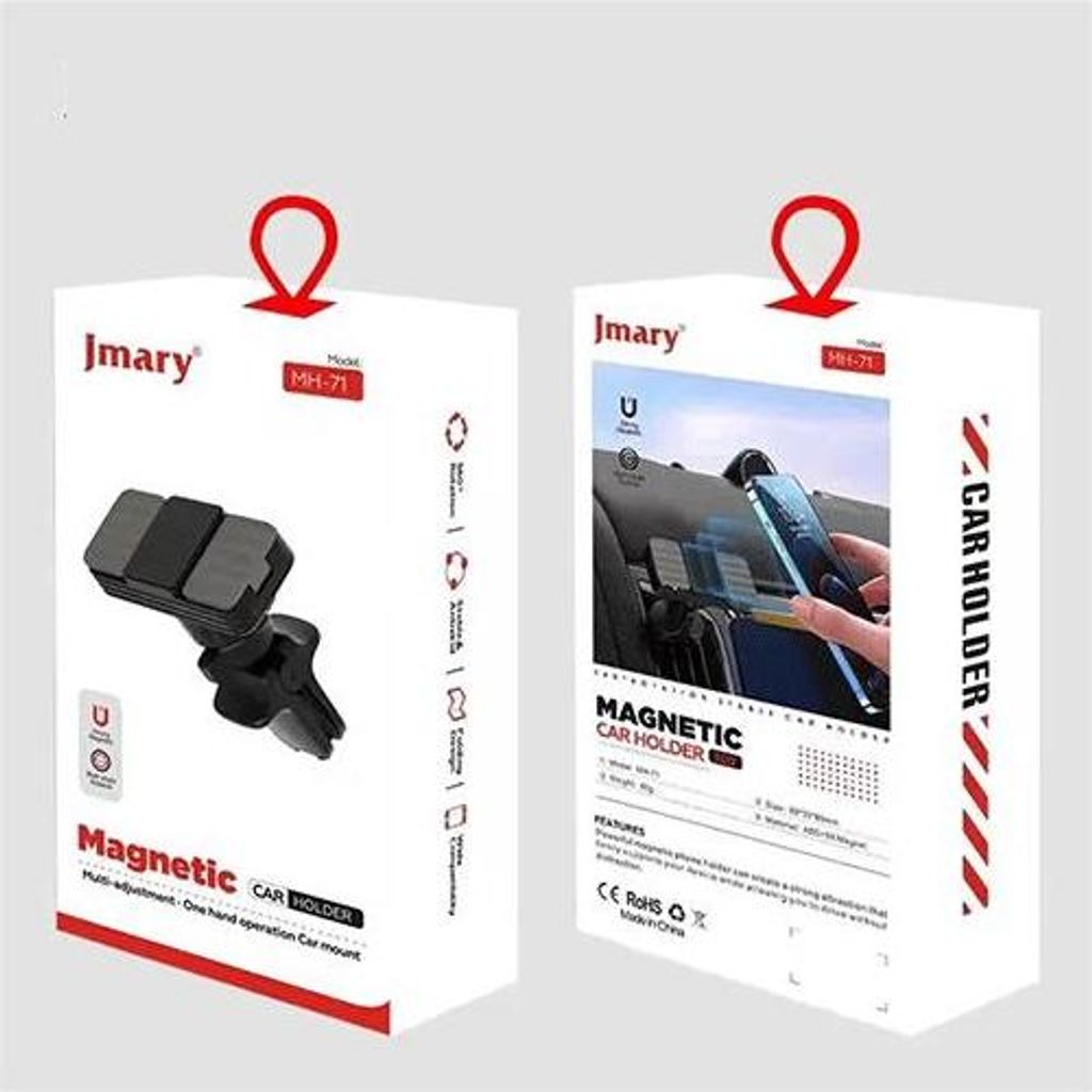 Jmary 2in1 Autotelefonhalter für Lüftungsschlitze schwarz (MH-71)
