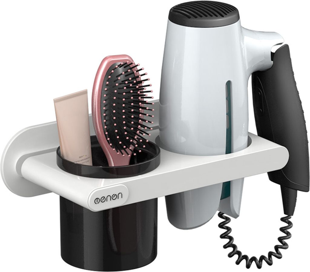 Menen Haartrockner Halter Wandmontage Haartrockner Haengen Rack Mit Organizer Cup Lagerregal fuer Badezimmer Barbershop Waschraum
