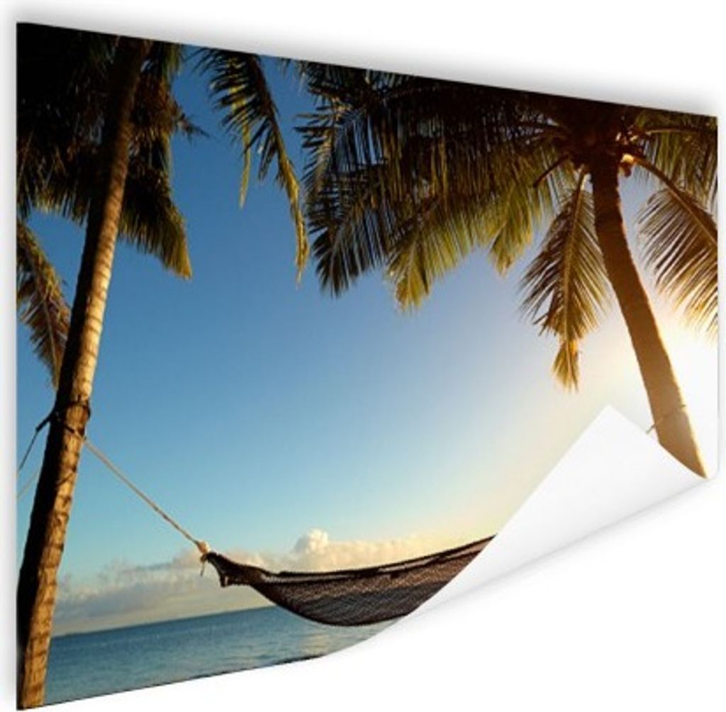 MuchoWow Poster Hängematte - Tropisch - Palme 160x120 cm - Foto Plakat