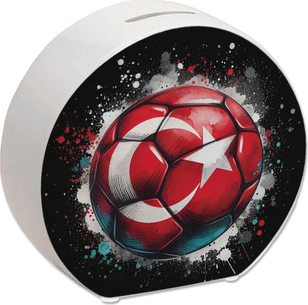 Fußball Türkei Flagge Spardose Produktbild 