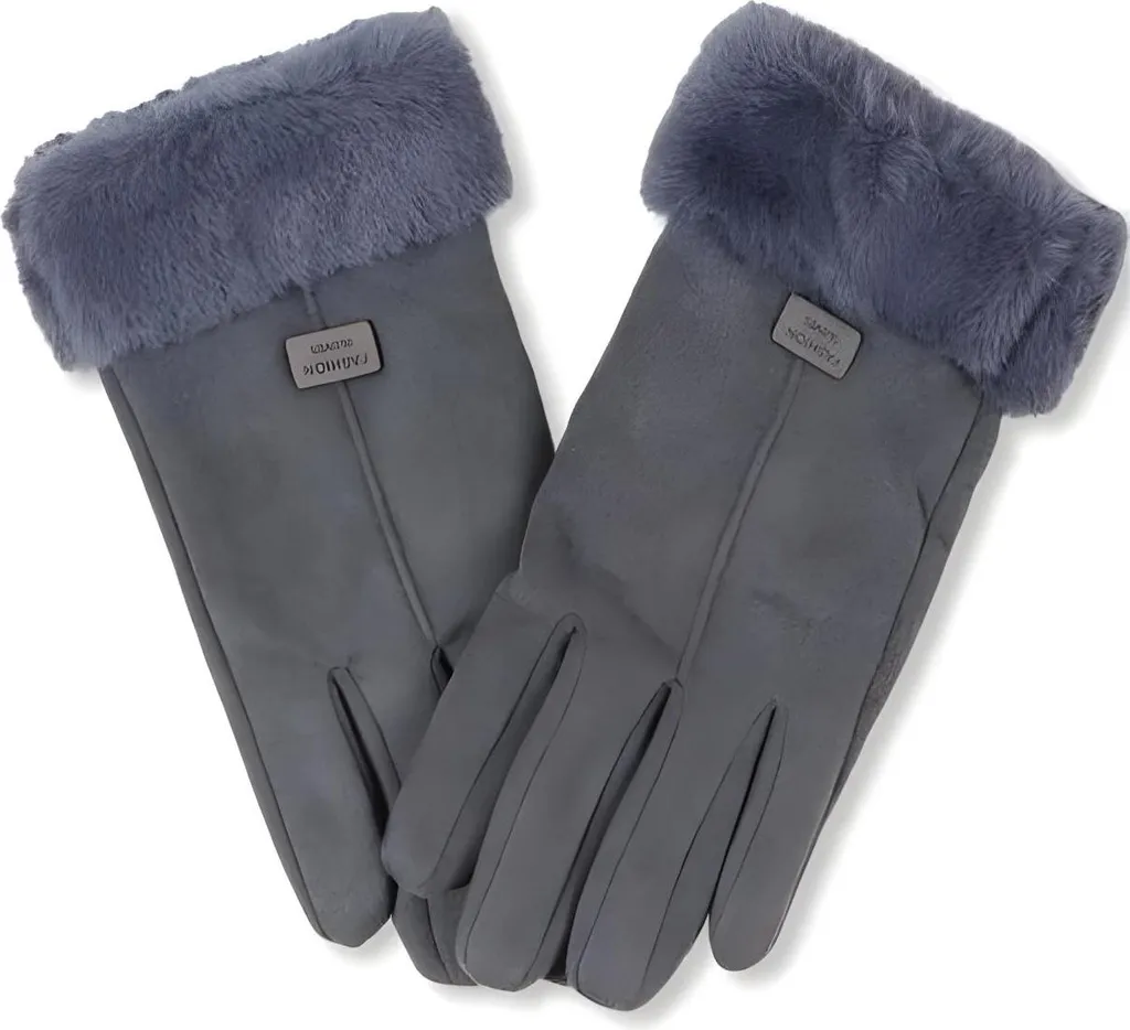 Guanti Invernali Donna Touch Grigio DI-38940 - Comfort e Praticità