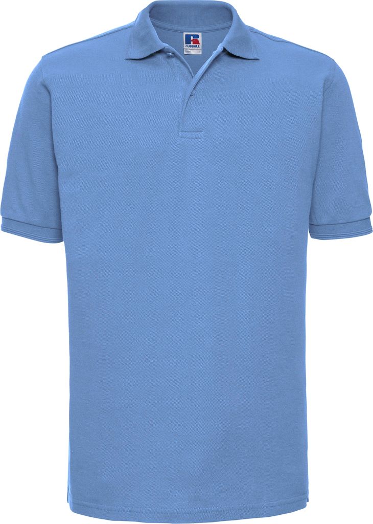 Russell Herren Ripp Polo-Shirt, Kurzarm BC572 (M) (Himmelblau)