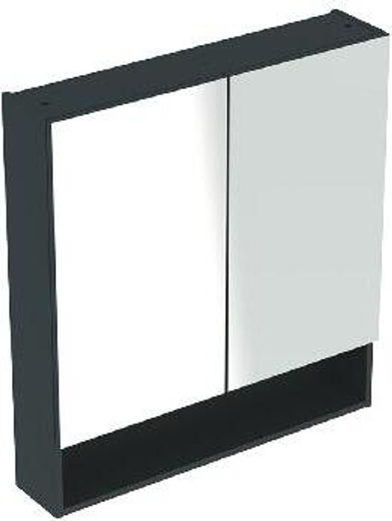 Geberit Selnova Square - Spiegelschrank 850x788x175 mm, 2 Türen, Lava matt 501.269.00.1