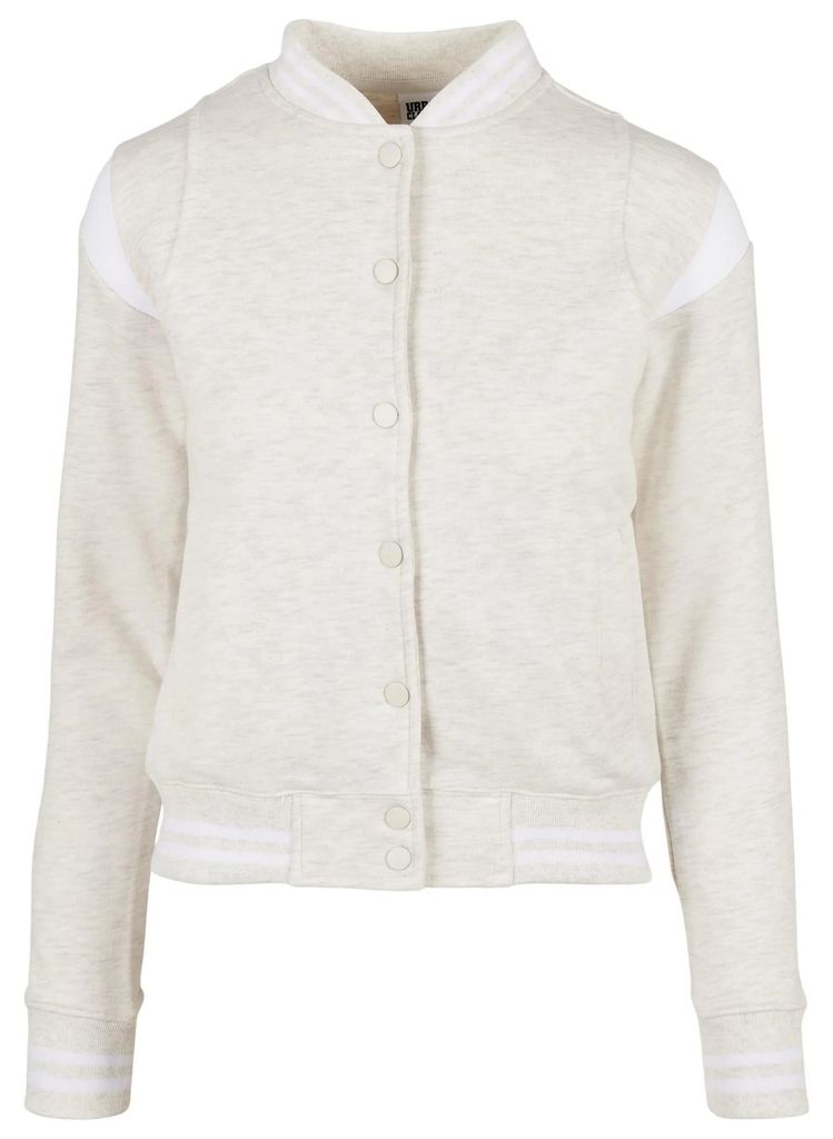 Urban Classics - "College" Sweatjacke für Damen TN381 (M) (Hellgrau/Weiß)