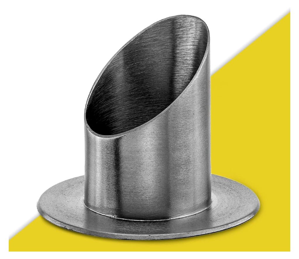 Kerzenleuchter für Kerzen - Kerzenständer aus gebürstetem Messing in Silber und Gold - Kerzenhalter für Kommunionkerzen (Silber, Ø 3 cm)