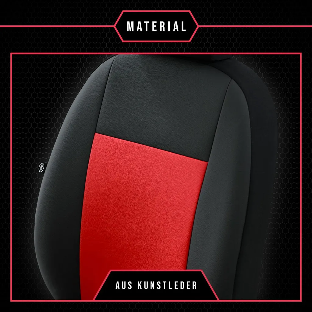 Coprisedili Auto Coprisedili Universali Coprisedili Auto per Opel Agila A Set Rosso - 5