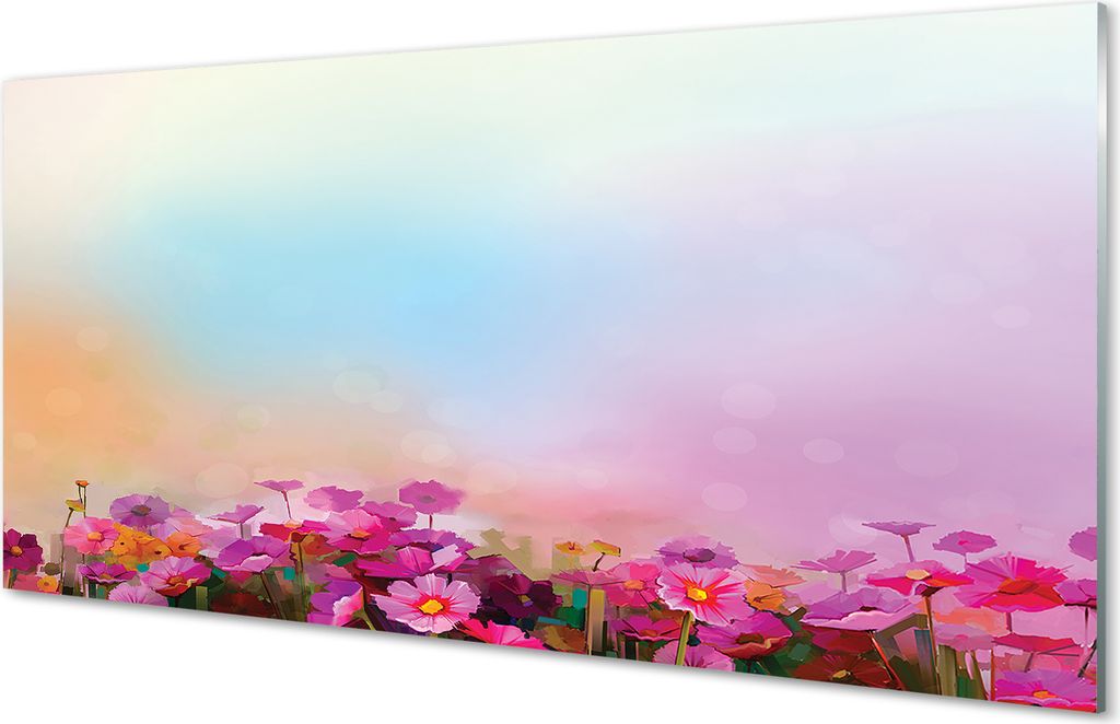 Spritzschutz 100x50 Wandkunst Blumen Himmel