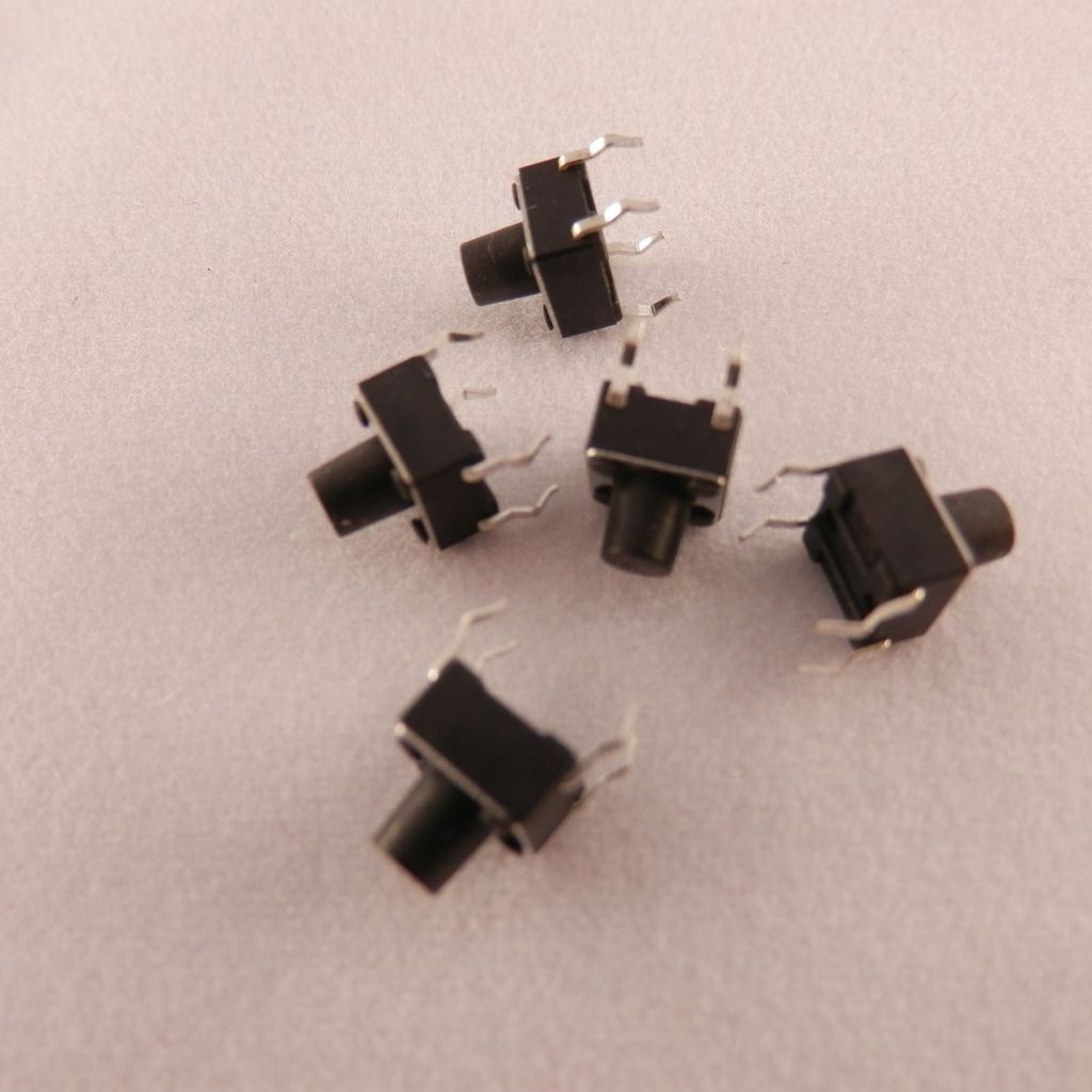 10x Mikrotaster Mikroschalter AUS-(EIN) 6 x 6 x 7 mm 0,05A-12V Drucktaster mini