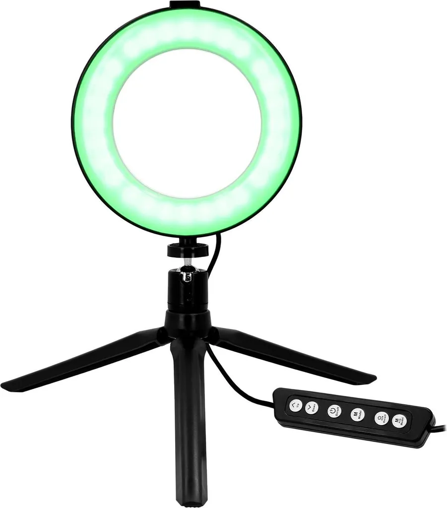 Anneau lumineux avec trépied 16 cm - Idéal Télétravail et Visioconférence