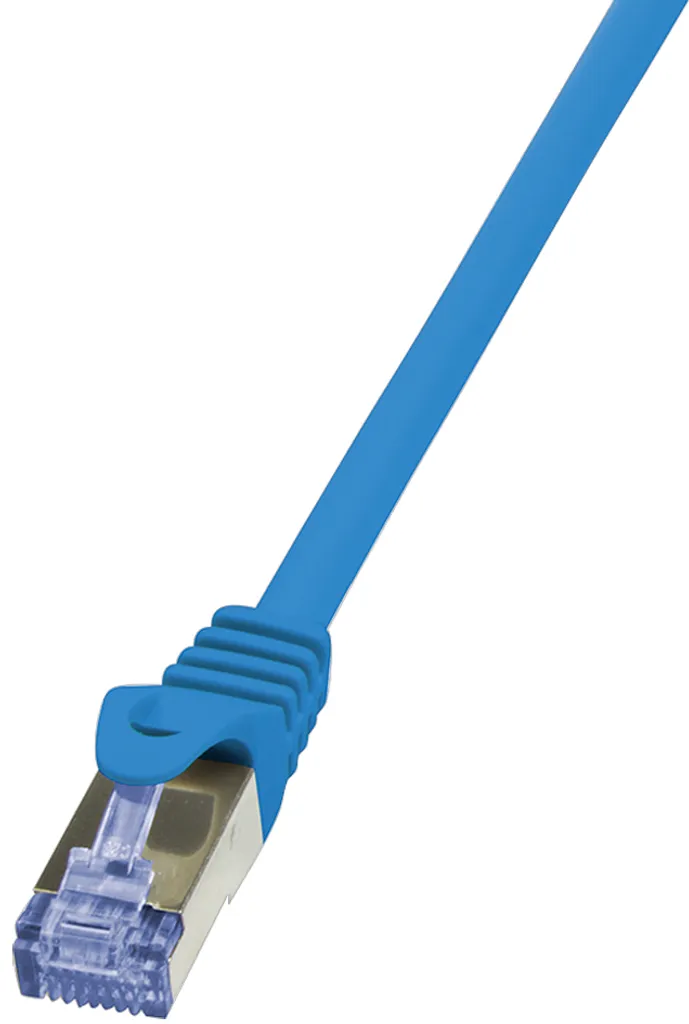 Cavo Ethernet LogiLink Cat.6A S/FTP 25cm Blu | Certificato per 10GBASE-T