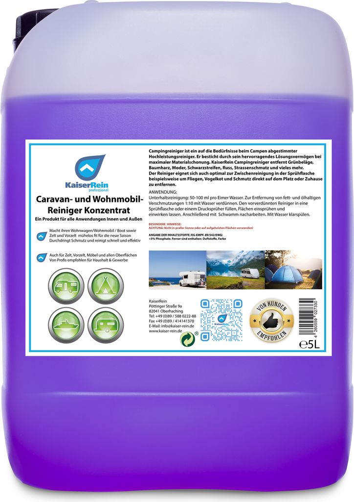 KaiserRein Camping-Reiniger 5L Kanister für Produktbild