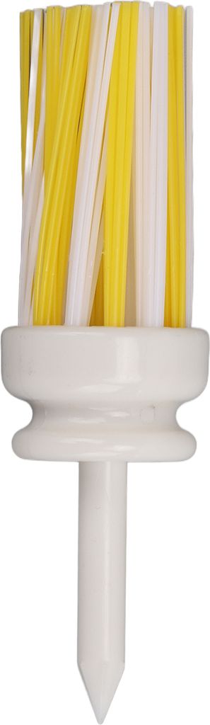 Golf -Tees Plastik Langer Ball Basis niedriger Reibungsbürstenstütze T -Shirt für fernes Treffertraining (70 mmweiß und gelb)