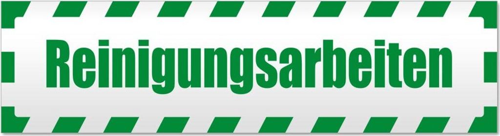 Reinigungsarbeiten gestreift Magnetschild Schild magnetisch