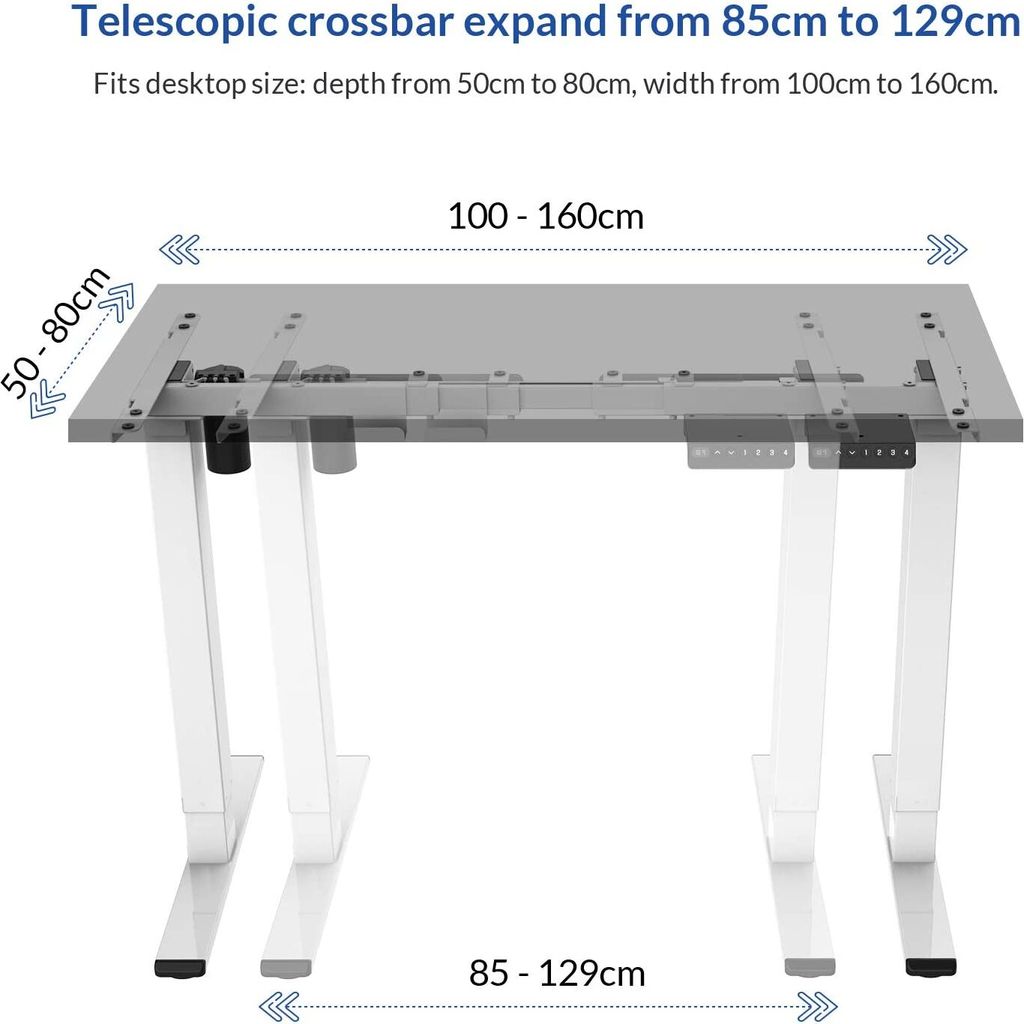 Flexispot Elektrisch Höhenverstellbarer Schreibtisch mit Produktbild 4