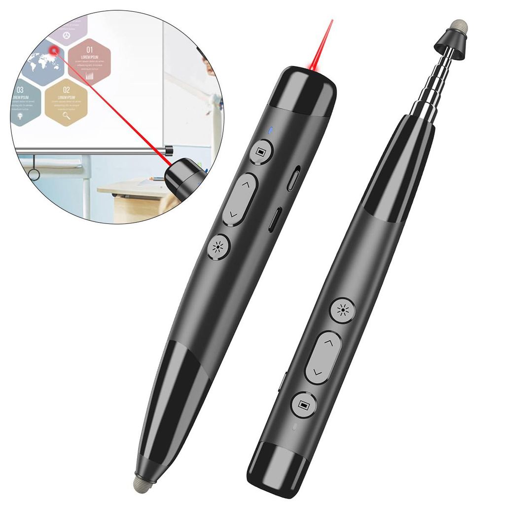 Clicker für PPT, Präsentationszeiger, mit Stift und Produktbild 