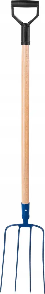 Fourche à foin et fumier pour entretien de jardin, 4 dents avec manche