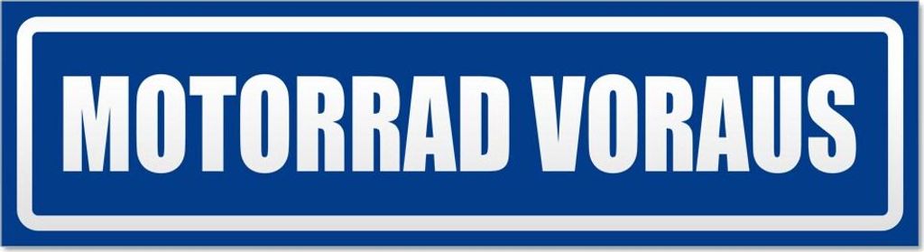 Motorrad voraus Motiv 1 invertiert Magnetschild Schild magnetisch
