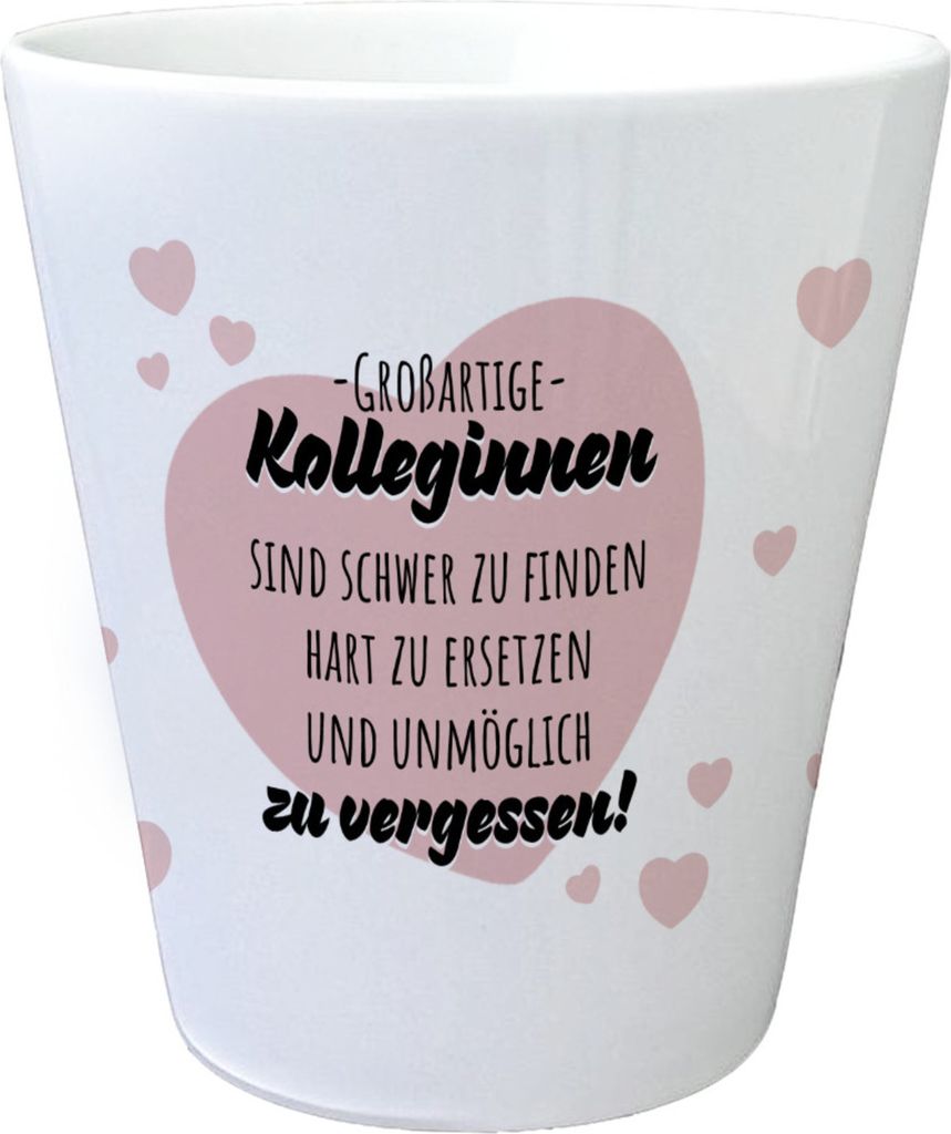 Herzen Blumentopf mit Spruch Großartige Kolleginnen
