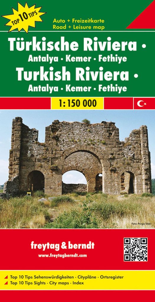 Türkische Riviera 1 : 150 000. Auto- und Freizeitkarte